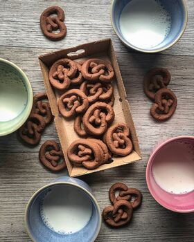 Biscuits CACAO BRETZEL BIO vegan sans gluten sans lait sans oeufs sans arachide Werz : 125 grammes