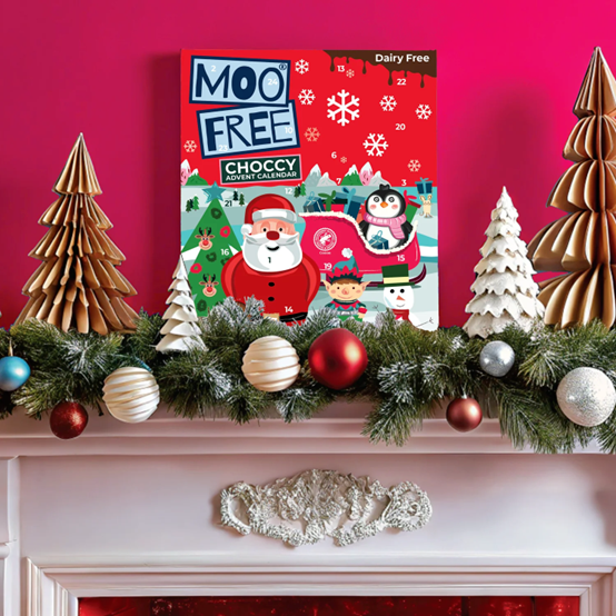 CALENDRIER de l'AVENT ORIGINAL vegan sans allergènes Moo Free : 70 grammes