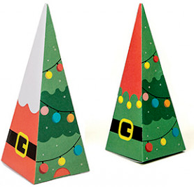 Cône SAPIN + 6 figurines de Noël en chocolat ALTERNATIVE au lait (sans lait) BIO vegan sans allergènes Exquidia : 42g