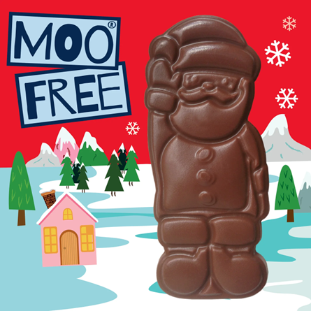 Père Noël SANTA avec des boules de céréales vegan sans allergènes Moo Free : 30 grammes