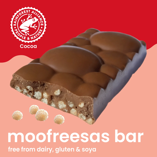 Barre MOOFREESAS croustillante en forme de boules vegan sans allergènes Moo Free : 35 grammes
