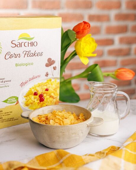 CORN FLAKES sans sucre BIO vegan sans allergènes Sarchio : 250 grammes
