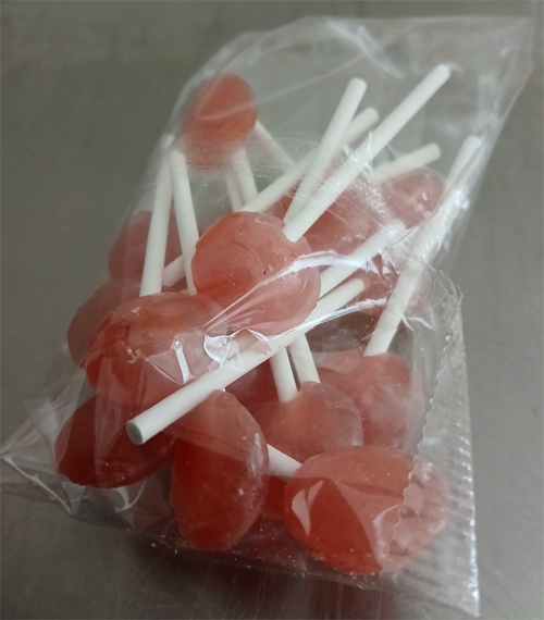 12 mini sucettes en forme de BOULES à la CERISE BIO vegan sans allergènes Biovita : 50 grammes