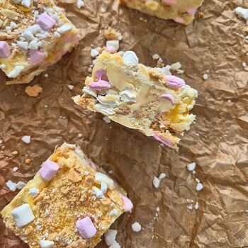 Mini pink & white vanilla MELLOWS vegan sans allergènes Free from fellows : 105 grammes