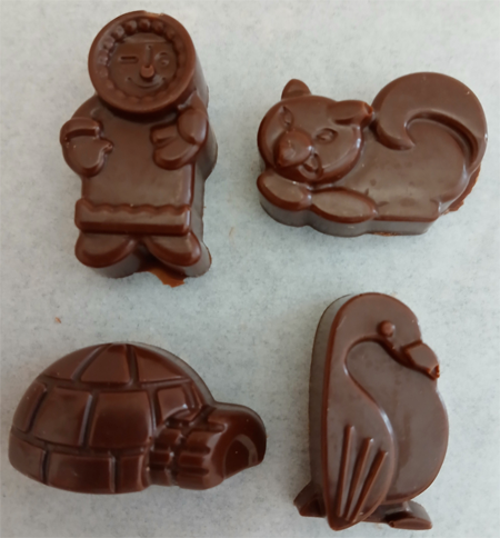 Réglette Esquimau, chien, igloo, pingouin ALTERNATIVE au lait (sans lait) BIO vegan sans allergènes Exquidia : 36g