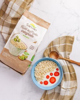 RIZ SOUFFLÉ complet BIO vegan sans allergènes Sarchio : 100 grammes