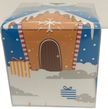 CUBE contenant 24 figurines de Noël en chocolat NOIR ONCTUEUX 60% BIO sans allergènes Exquidia : 178g