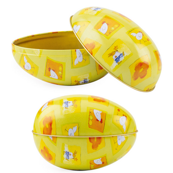 Boîte OEUF + 10 gros demi-oeufs de Pâques décorés Alternative au lait (sans lait) BIO vegan sans allergènes Exquidia : 140g