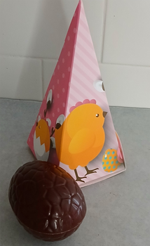 Cône LAPIN GROS OEUF de Pâques CREUX en chocolat ALTERNATIVE au lait (sans lait) BIO vegan sans allergènes Exquidia : 110g