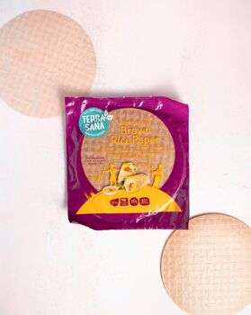 15 Feuilles de riz COMPLET vietnamiennes BIO vegan sans allergènes sans maïs Terrasana : 150 grammes