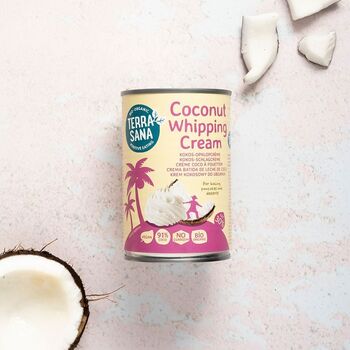 Crème COCO à fouetter BIO vegan sans allergènes sans maïs Terrasana : 400 grammes