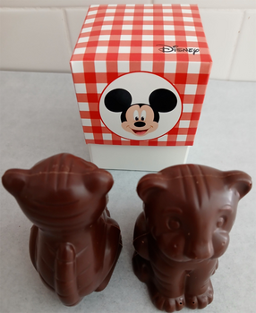 LIONCEAU CREUX (Mickey ROUGE) en chocolat ALTERNATIVE au lait (sans lait) BIO vegan sans allergènes Exquidia : 55g