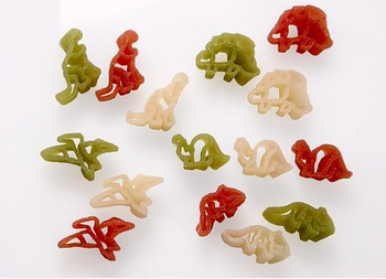 Pâtes en forme de bébés DINOSAURES BIO vegan sans gluten, sans lait, sans oeufs, sans coque, sans arachide Pasta Natura : 250g
