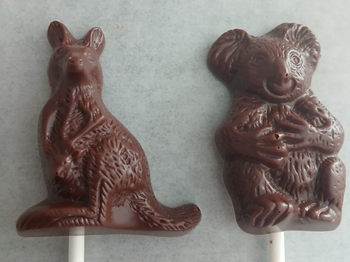 1 sucette KOALA en chocolat ALTERNATIVE au lait (sans lait) BIO vegan sans allergènes Exquidia :  16g