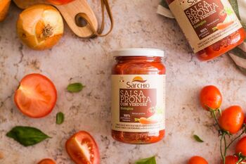 Sauce TOMATE BASILIC prête à l'emploi BIO vegan sans allergènes Sarchio : 340 grammes