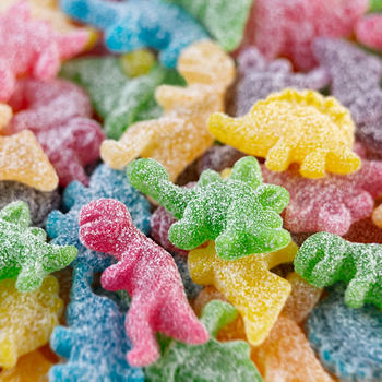 Bonbons DINOREX en forme de DINOSAURES vegan sans allergènes Trolli : 150 grammes