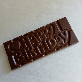 TABLETTE « Joyeux Anniversaire » en chocolat NOIR 60% BIO sans allergènes Exquidia : 40 grammes