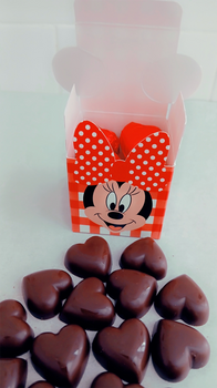 16 demi COEURS fondants en chocolat NOIR ONCTUEUX 60% BIO vegan sans allergènes Exquidia : 65g