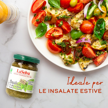 BASILIC à l'huile d'olive extra-vierge BIO vegan sans allergènes LaSelva : 130 grammes
