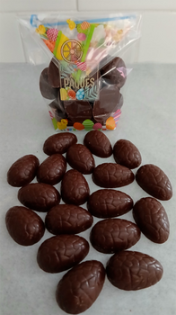 18 DEMI-OEUFS craquelés Alternative au lait (sans lait) BIO vegan sans allergènes Exquidia : 120 grammes