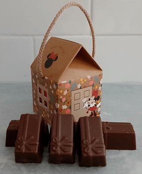 6 PRALINES CADEAUX (Maison MINNIE) en chocolat ALTERNATIVE au lait (sans lait) BIO vegan sans allergènes Exquidia : 84g
