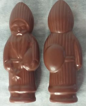 Saint-Nicolas FIN CREUX en chocolat ALTERNATIVE au lait (sans lait) BIO vegan sans allergènes Exquidia : 40g