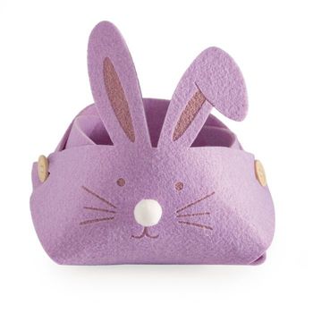 1 PANIER DE PÂQUES en FEUTRINE MAUVE à remplir : 39 grammes