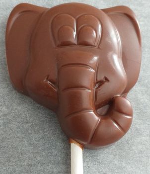 1 SUCETTE ÉLÉPHANT en chocolat ALTERNATIVE au lait (sans lait) BIO vegan sans allergènes Exquidia : 20g