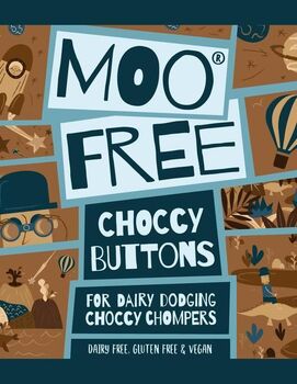 CHOCCY BUTTONS (Pépites de chocolat) vegan sans allergènes Moo Free : 25 grammes