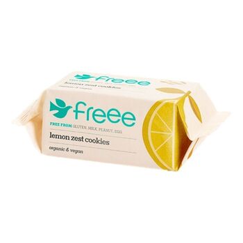 Véritables cookies anglais au zeste de CITRON BIO vegan sans allergènes Doves Farm Freee : 150 grammes