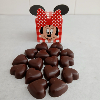 16 demi COEURS fondants en chocolat NOIR ONCTUEUX 60% BIO vegan sans allergènes Exquidia : 65g