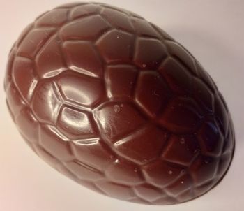 GROS oeuf de Pâques CREUX (Arbre) en chocolat NOIR 56% BIO vegan sans allergènes Exquidia : 110 grammes