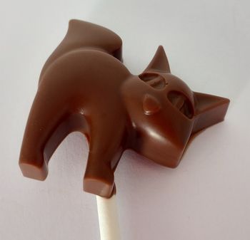 1 SUCETTE CHAT en chocolat ALTERNATIVE au lait (sans lait) BIO vegan sans allergènes Exquidia : 10g