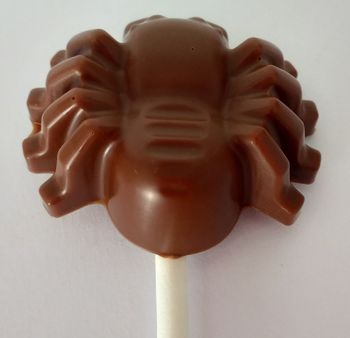 1 SUCETTE ARAIGNÉE en chocolat ALTERNATIVE au lait (sans lait) BIO vegan sans allergènes Exquidia : 10g