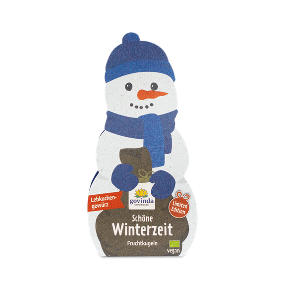 BODO le Bonhomme de neige BIO vegan sans gluten, sans lait, sans oeufs, sans soja, sans arachide GOVINDA : 60 grammes