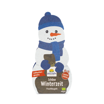 BODO le Bonhomme de neige BIO vegan sans gluten, sans lait, sans oeufs, sans soja, sans arachide GOVINDA : 60 grammes