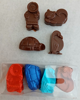 Réglette Esquimau, chien, igloo, pingouin ALTERNATIVE au lait (sans lait) BIO vegan sans allergènes Exquidia : 36g