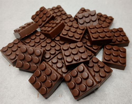 CUBE Père Noël + 24 briques en chocolat ALTERNATIVE au lait (sans lait) BIO vegan sans allergènes Exquidia : 190g