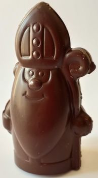 SAINT-NICOLAS ROND CREUX en chocolat NOIR ONCTUEUX 60% BIO vegan sans allergènes Exquidia : 60g
