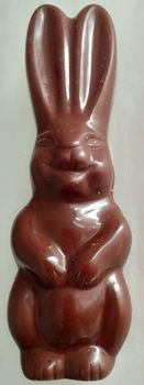 LAPIN grandes oreilles CREUX en chocolat Alternative au lait (sans lait) BIO vegan sans allergènes Exquidia : 50 grammes