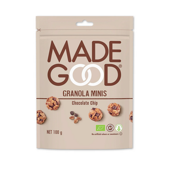 Mini-granola aux pépites de chocolat noir BIO vegan sans allergènes MadeGood : 100 grammes