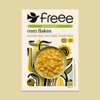 CORN FLAKES au sirop de riz BIO vegan sans allergènes Doves Farm Freee : 325 grammes