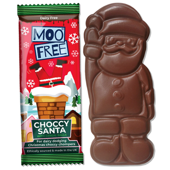Père Noël CHOCCY SANTA avec des boules de céréales vegan sans allergènes Moo Free : 30 grammes