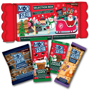 SELECTION BOX vegan sans allergènes Moo Free : 90 grammes