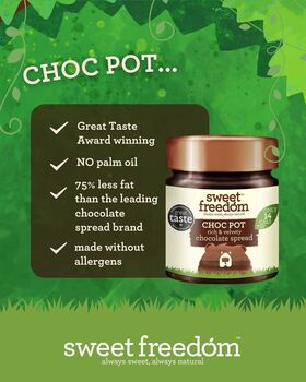 Pâte à tartiner CHOC POT vegan sans allergènes Sweet Freedom : 250 grammes