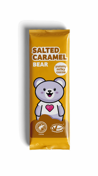 Mini tablette OURSON au CARAMEL salé vegan sans allergènes Plamil So Free : 25 grammes