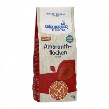 FLOCONS d'AMARANTE complète BIO vegan sans allergènes Spielberger : 250 grammes
