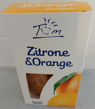 Bonbons au CITRON et à l'ORANGE BIO vegan sans allergènes Biovita : 100 grammes