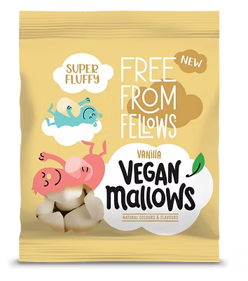Mini vanilla MELLOWS vegan sans allergènes Free from fellows : 105 grammes