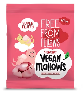 Mini pink MELLOWS vegan sans allergènes Free from fellows : 105 grammes